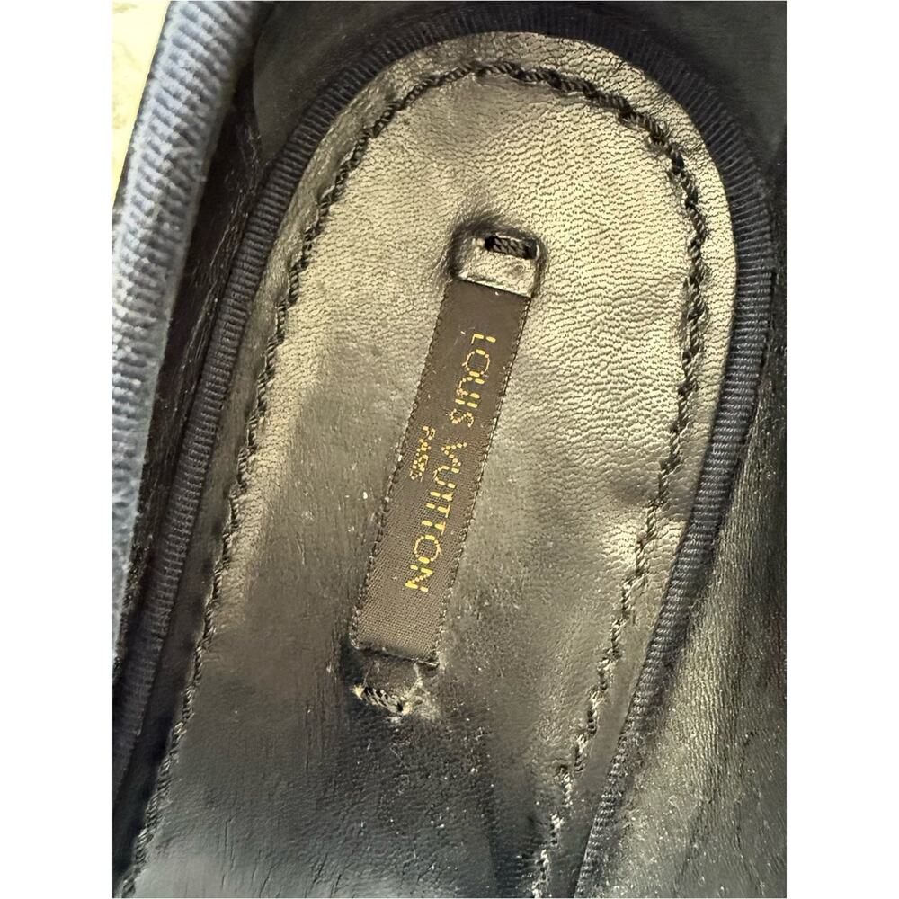 Louis Vuitton LV Monogram velvet loafers size 10 US Authentic - Picture 5 of 11